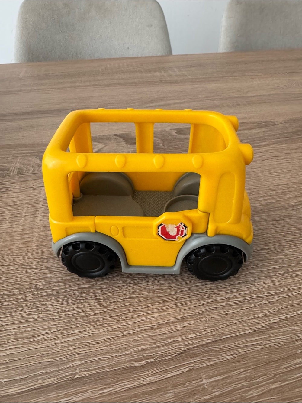 Vintage Fisher Price Little People 2003 Dollhouse Mini Yellow School Bus